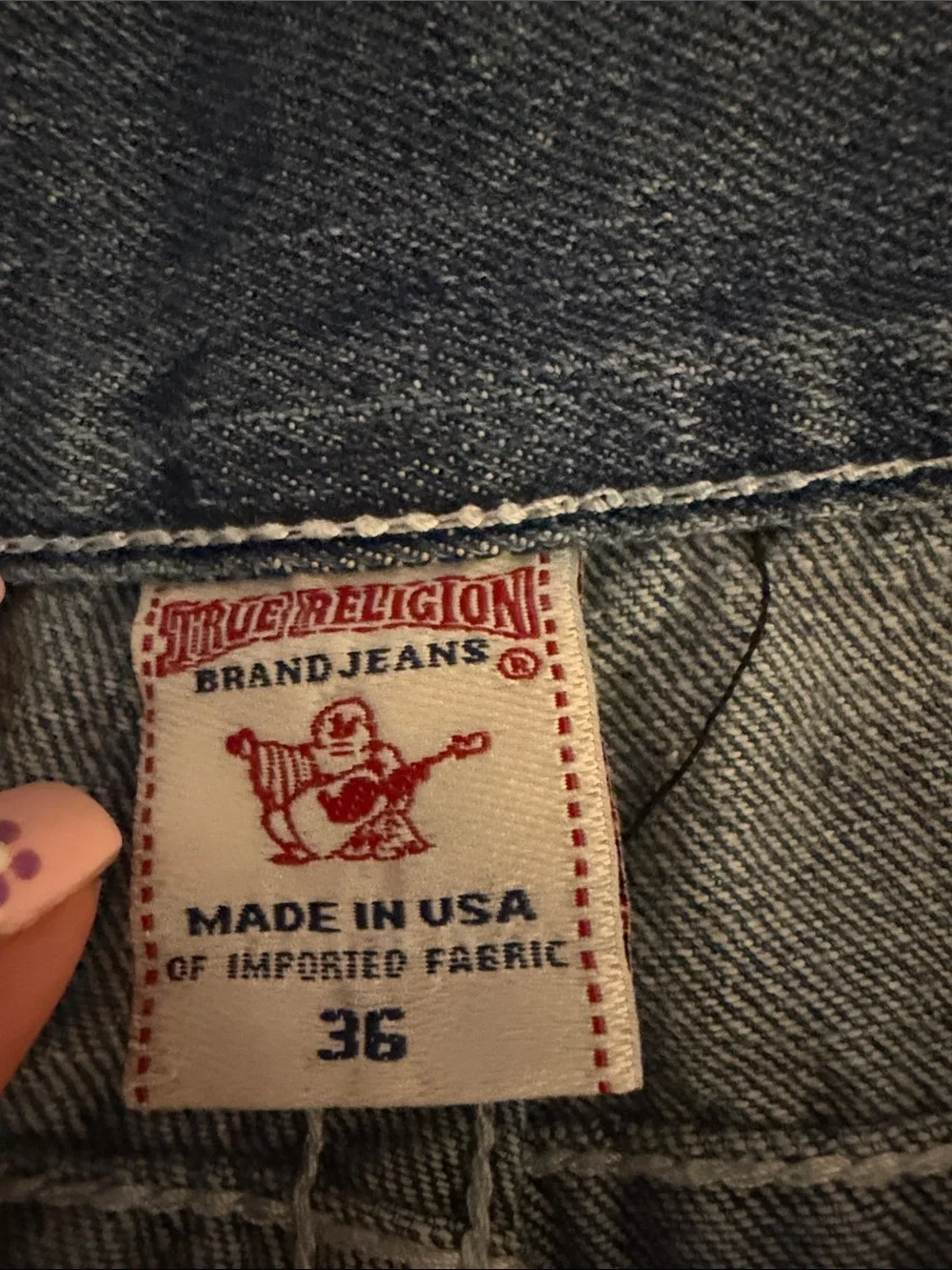 True Religion Joey Super T USA Denim Jeans.  Sz 36/34